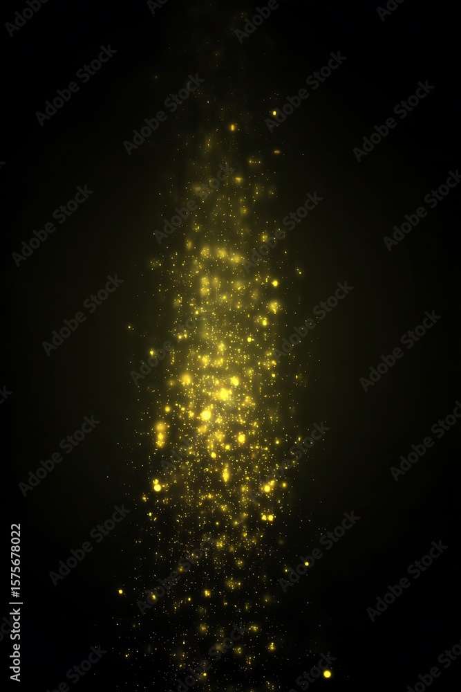 Golden particles cascading against a dark background. Golden particles cascading against a dark background.