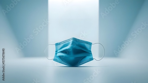 Face Mask on a Blue Backdrop: Symbol of Health, Safety, and Protection