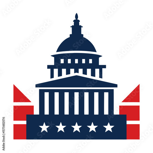 Congress Washington silhouette vector illustration