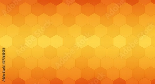 Abstract Orange and Yellow Hexagon Pattern Background