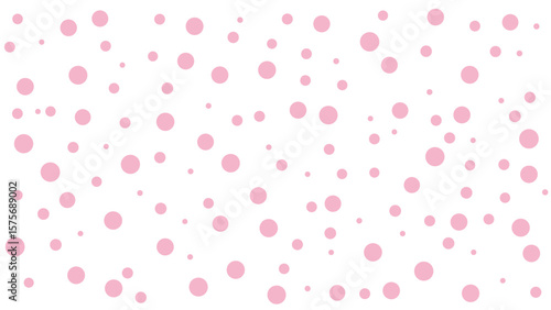 ピンク色のランダムな水玉背景
Pink random polka dot background