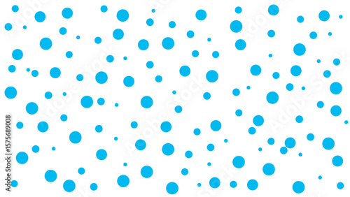 青色のランダムな水玉背景
Blue random polka dot background