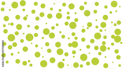 黄緑色のランダムな水玉背景
Lime green random polka dot background