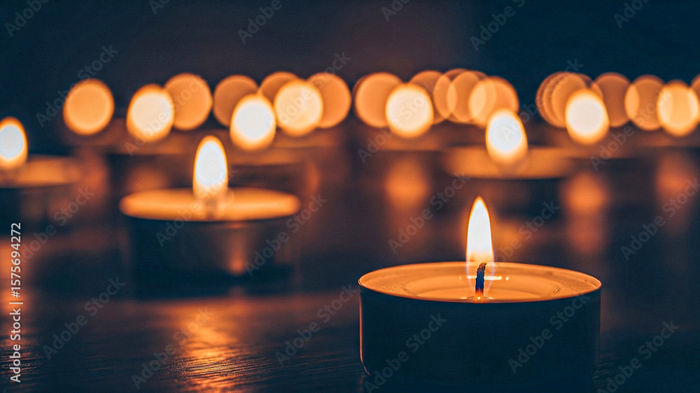 Warm Candlelight Glow: Serene, Intimate Atmosphere, Soft Focus, Dark Background, Multiple Candles Warm Candlelight Glow: Serene, Intimate Atmosphere, Soft Focus, Dark Background, Multiple Candles