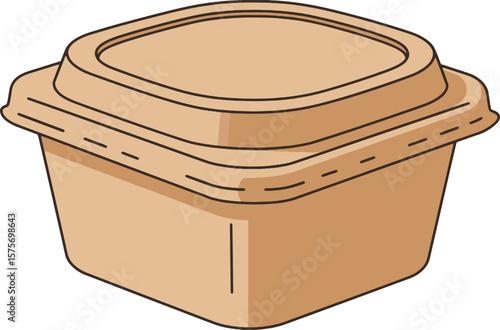 Eco-Friendly Square Food Container with Lid Sustainable Packaging Solution