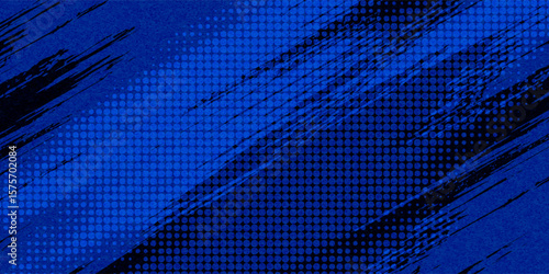 blue color pattern gradient grunge texture background. Dots pop art comics sport style vector illustration Abstract background dark blue with modern corporate concept