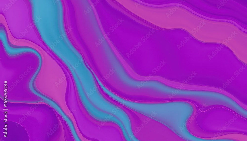 Fototapeta premium Abstract purple and teal flowing swirls