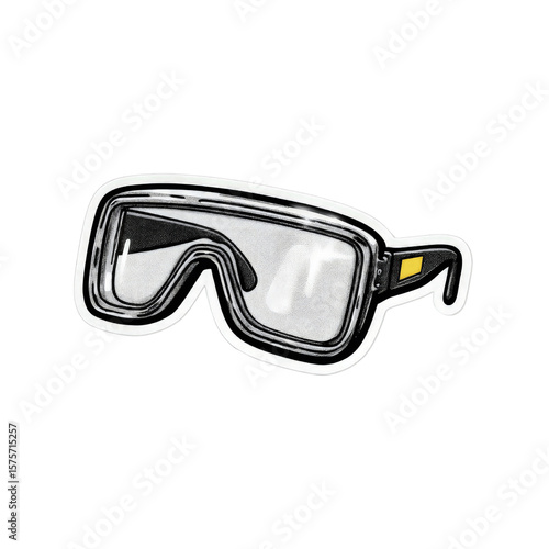 Vintage Style Safety Goggles Illustration - Retro