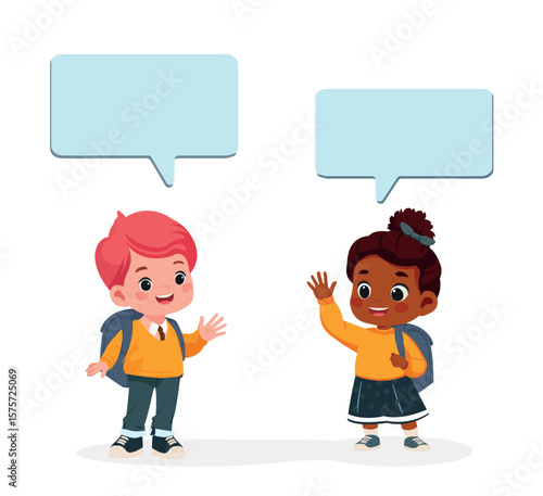 children with speech bubble