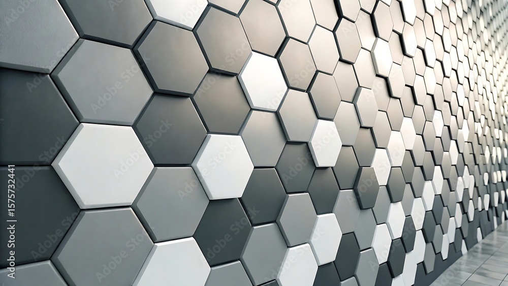 Fototapeta premium Abstract hexagonal pattern background