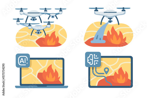 Drones assist in wildfire management and firefighting efforts using advanced technology and artificial intelligence