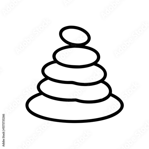 Stacked stones in a minimalist style representing balance and harmony  