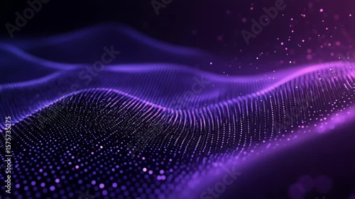 Abstract purple digital wave pattern