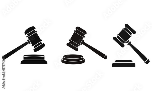 Gavel Icons  silhouette Justice, Law, Auction, Legal, Court