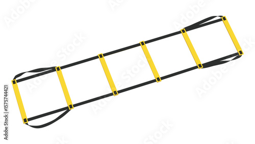 Agility ladder for athletic training and speed drills on a white background  illustration