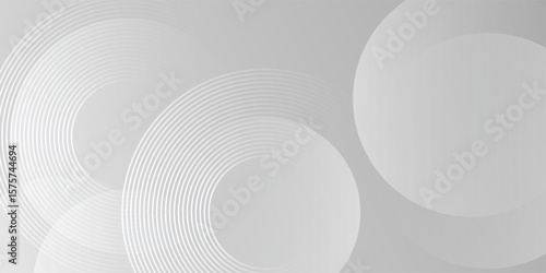 Gray geometric abstract background overlap layer on bright space with cutout shape effect decoration.