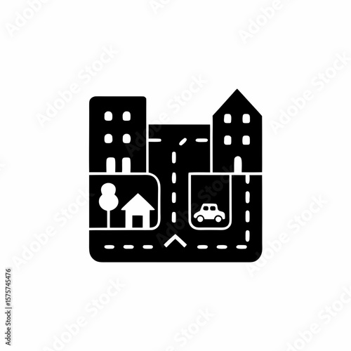 creative details Outline Urban Sprawl Icon vector illustration