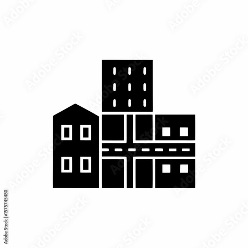 creative details Outline Urban Sprawl Icon vector illustration
