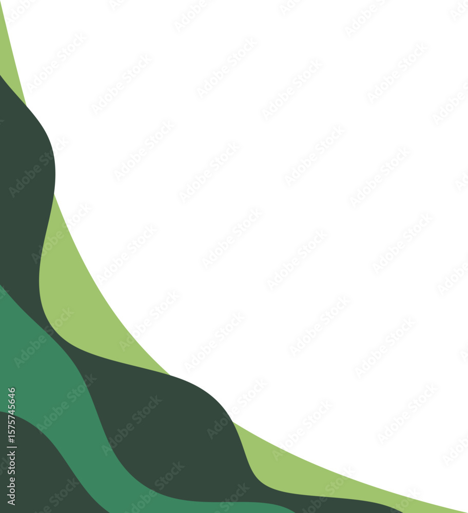 Fototapeta premium Green Wave Corner