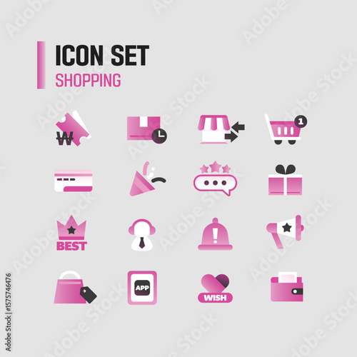 컬러 플랫 아이콘 세트 01
