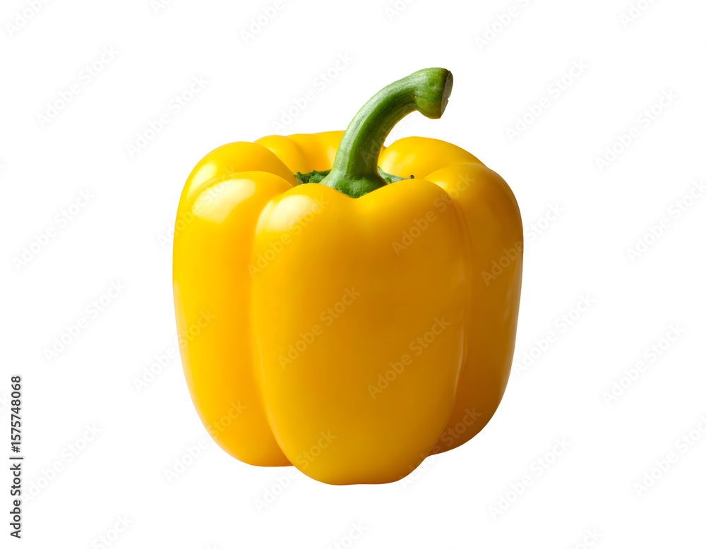 Vibrant yellow bell pepper on black Vibrant yellow bell pepper on black