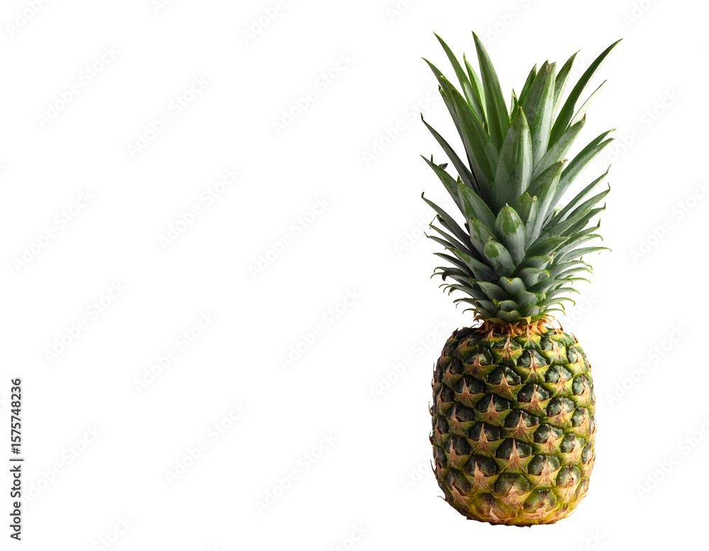 Pineapple fruit against dark background studio Pineapple fruit against dark background studio