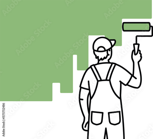 Painting service wall paint painter home improvement renovation interior design color roller brush job 