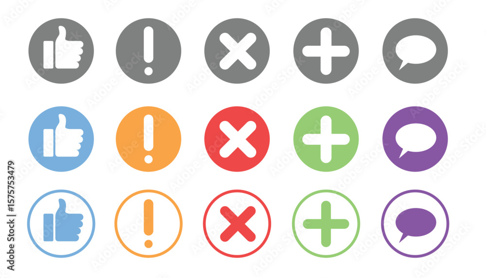 User Interface Symbol Icon Set – Filled, Flat Color, and Outline Styles User Interface Symbol Icon Set – Filled, Flat Color, and Outline Styles