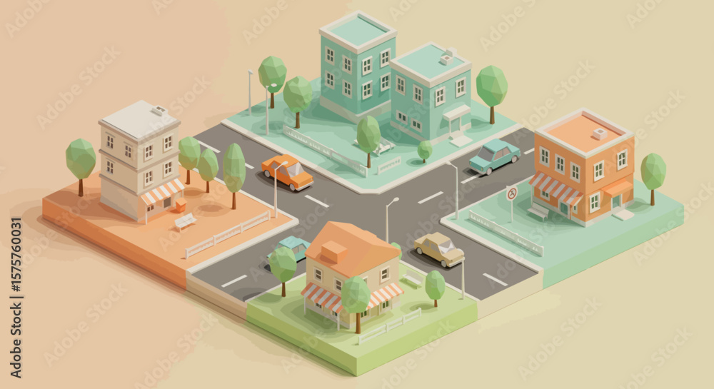 isometric view of a city isometric view of a city