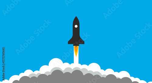 rocket launched into the sky