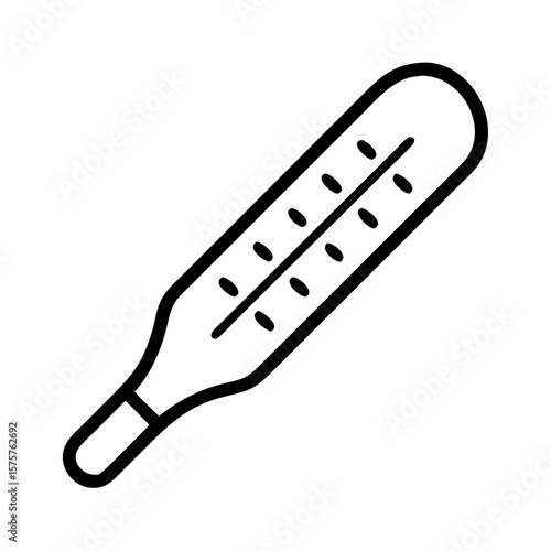 Thermometer icon symbolizes health monitoring and temperature. Suitable for medical, weather, and home wellness content.
