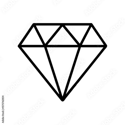 Diamond icon for elegance, wealth, and premium branding. Works well in jewelry, fashion, and luxury content.