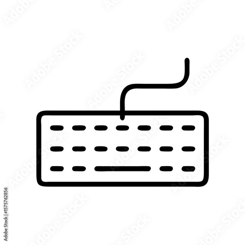Keyboard icon stands for computing, input, and work. Ideal for tech, gaming, office productivity, and digital content visuals.