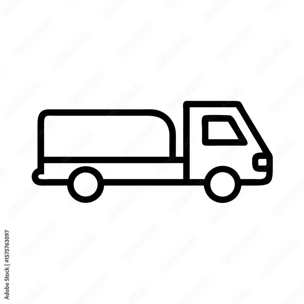 Simple line icon of a delivery truck. Perfect for logistics platforms, shipping apps, or e-commerce dashboards. The truck icon represents transport, delivery, and cargo movement. Simple line icon of a delivery truck. Perfect for logistics platforms, shipping apps, or e-commerce dashboards. The truck icon represents transport, delivery, and cargo movement.