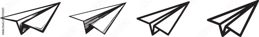 Paper airplane icon outline minimalist art Paper airplane icon outline minimalist art