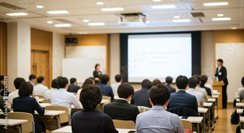 貸会議室で催される中規模セミナー風景