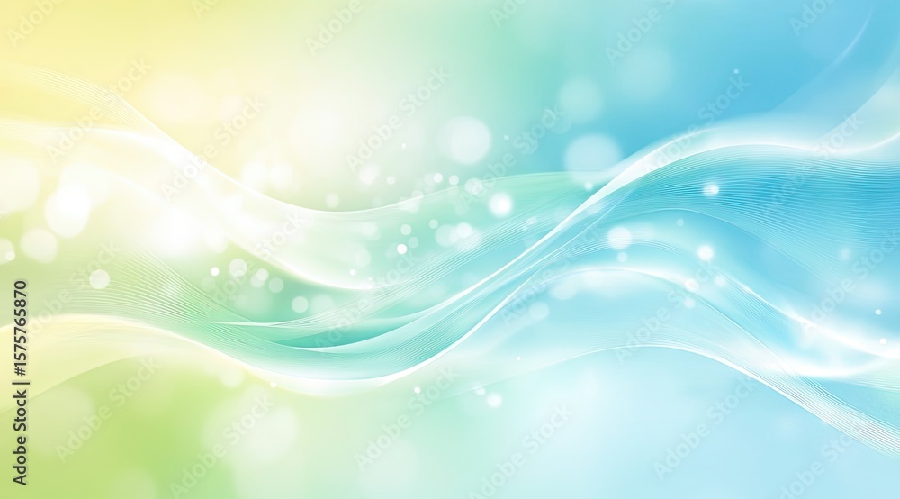 Soft pastel waves with bokeh Soft pastel waves with bokeh