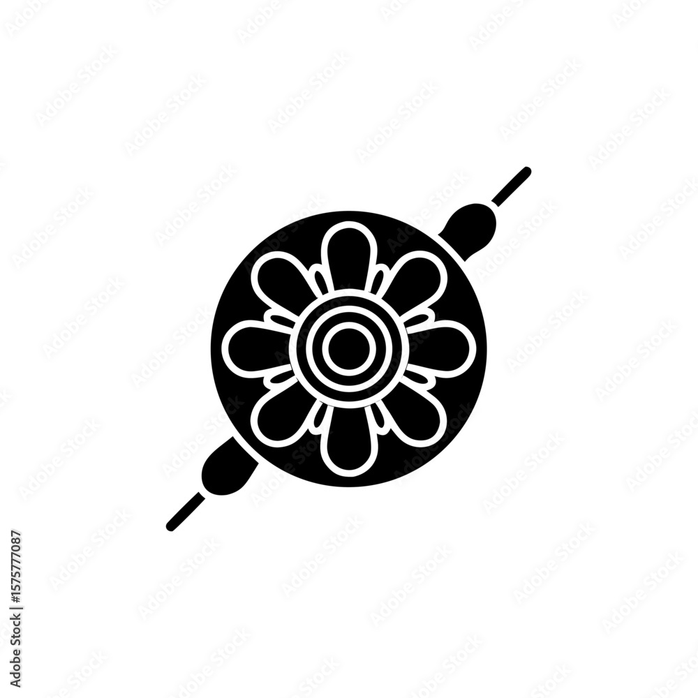 Obraz premium creative details Outline Rakhi (Decorative Thread) Icon vector illustration
