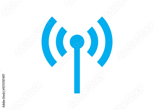 Wi-Fi アンテナ ロゴ マーク 青 ブルー