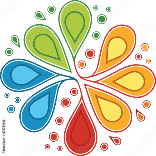 Vector illustration set of colorful pill icons for design and web templates