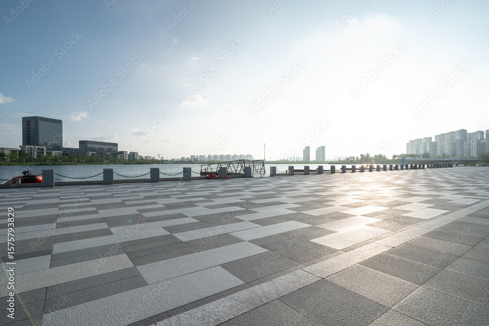 Fototapeta premium e mp ty ground with modern building