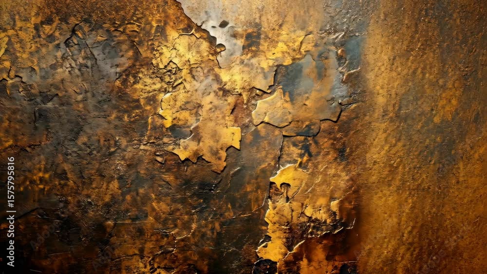 Textured surface with rust and peeling paint showcasing warm colors and intricate patterns