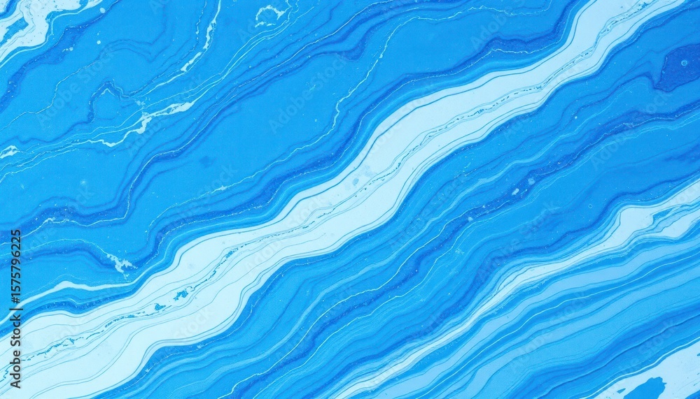 Fototapeta premium Abstract blue and white swirling marble pattern