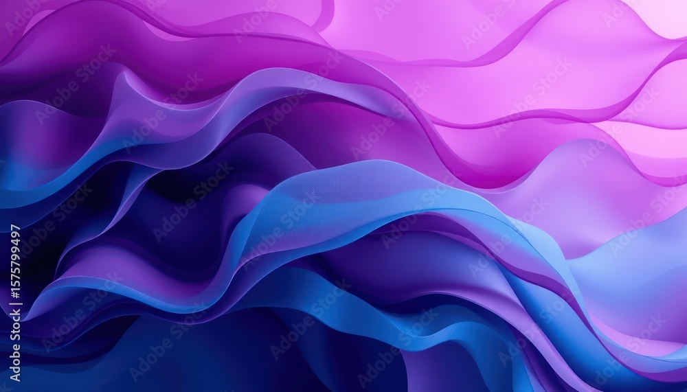 Obraz premium Abstract swirling purple and blue waves (1)