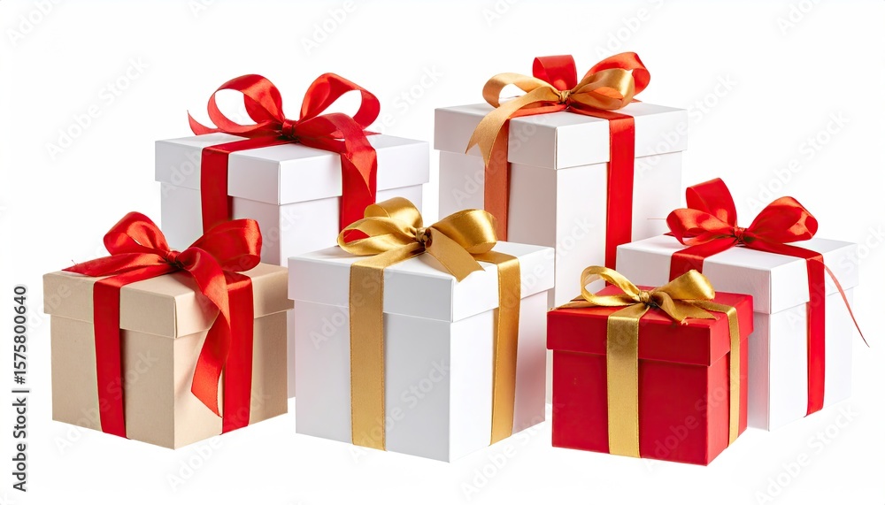 Obraz premium Gift boxes with ribbons