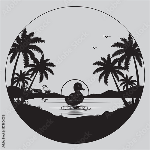 Versatile vector graphic with a broad spectrum of colors and classic typography