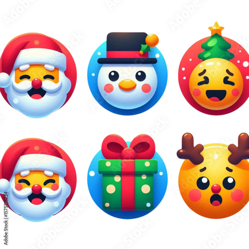 set of christmas icons