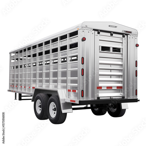 Rear View of Livestock Trailer