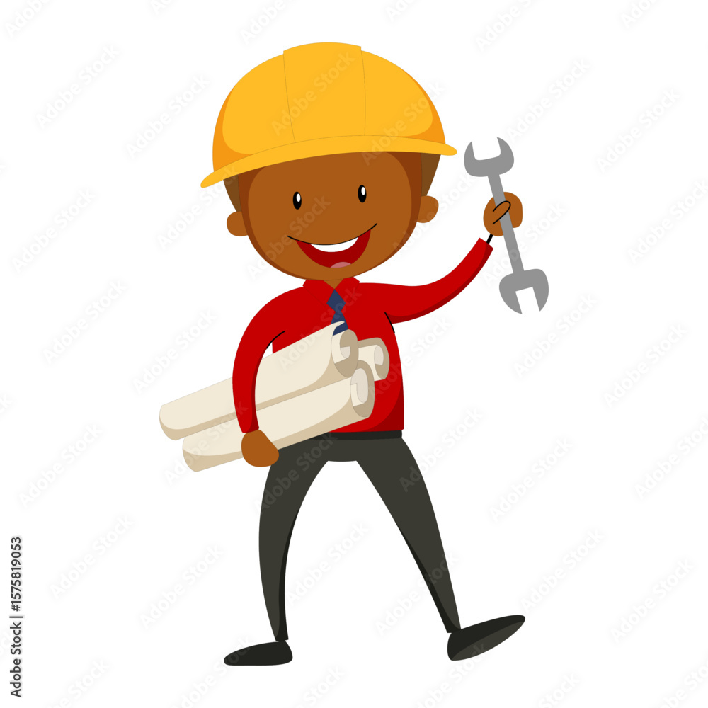 Engineering Dreams A Vector Illustration of Architect's Vision Engineering Dreams A Vector Illustration of Architect's Vision