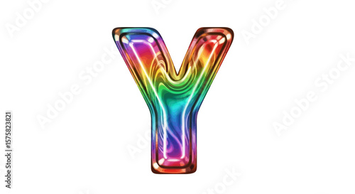 Vector download colorful letter y alphabet design element for creative projects and graphic design one hundred char